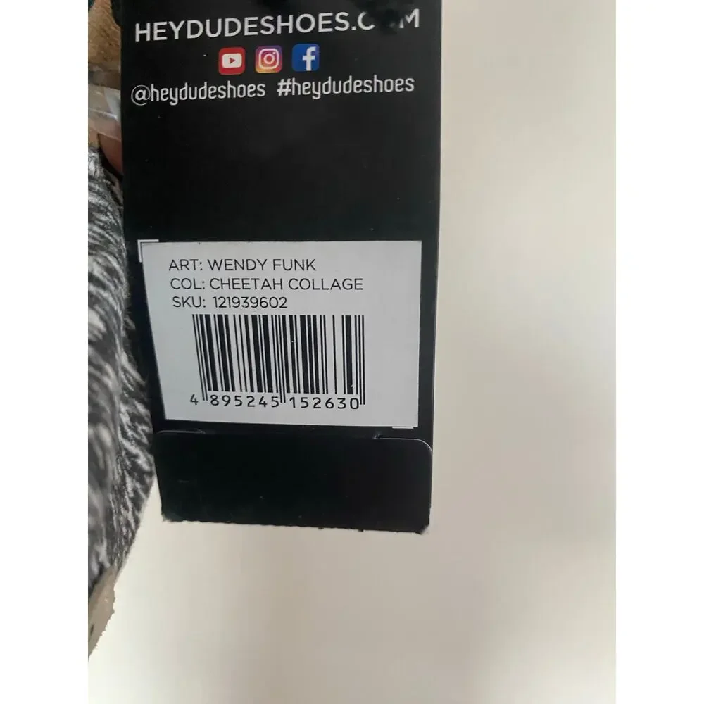 NWT Hey Dude Wendy Funk Cheetah Collage Size 11